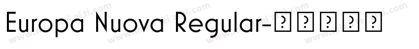 Europa Nuova Regular字体转换